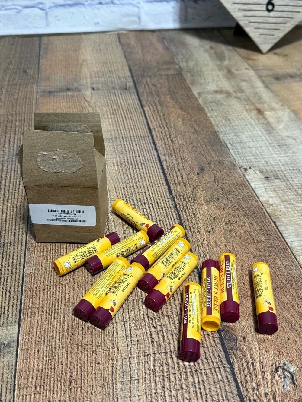 Burt's Bees Natural Lip Balm, Wild Cherry, 0.15 Ounces each (Value Pack of 12)